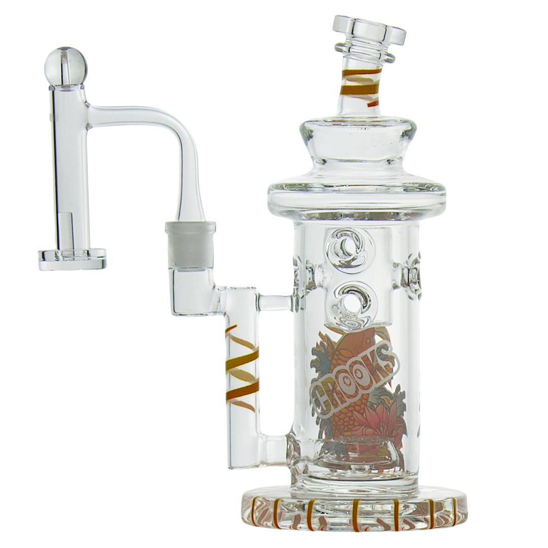 12" Crooks Clear Edition Moon Crater Water Pipe