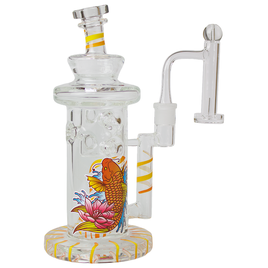 12" Crooks Clear Edition Moon Crater Water Pipe