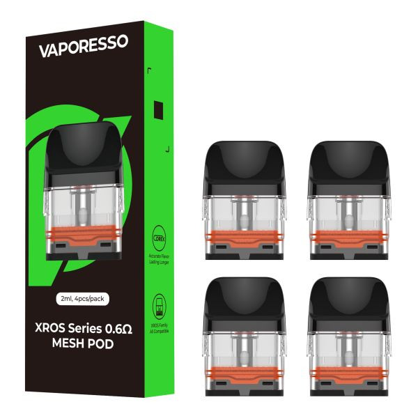 Vaporesso Xros Series Replacement Mesh Pods 2.0 Core 3ML 4pk