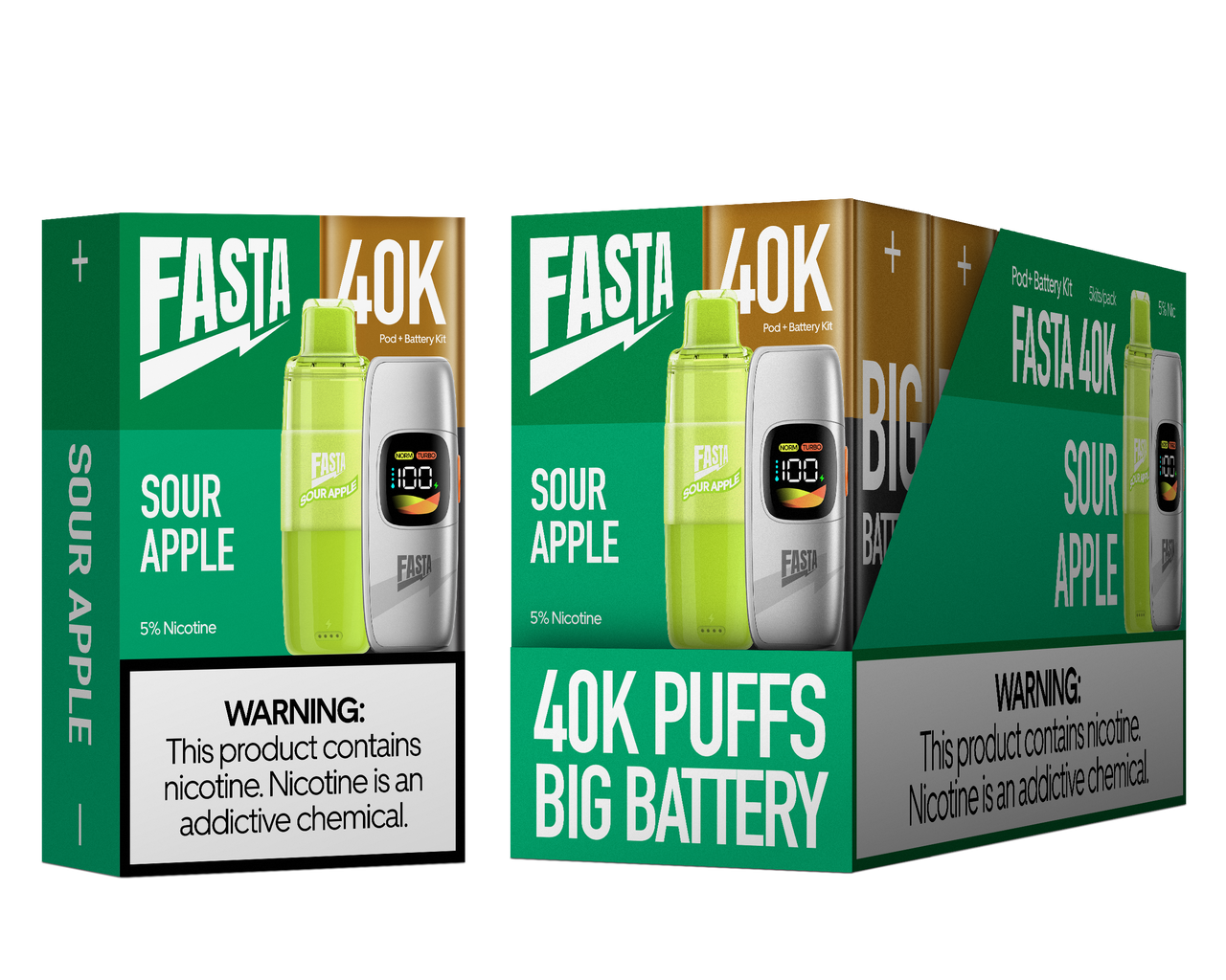 Fasta 40k Puff Disposable Kit 5pk