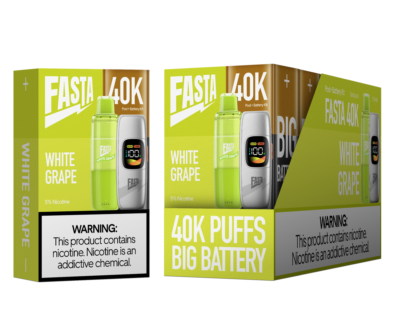 Fasta 40k Puff Disposable Kit 5pk