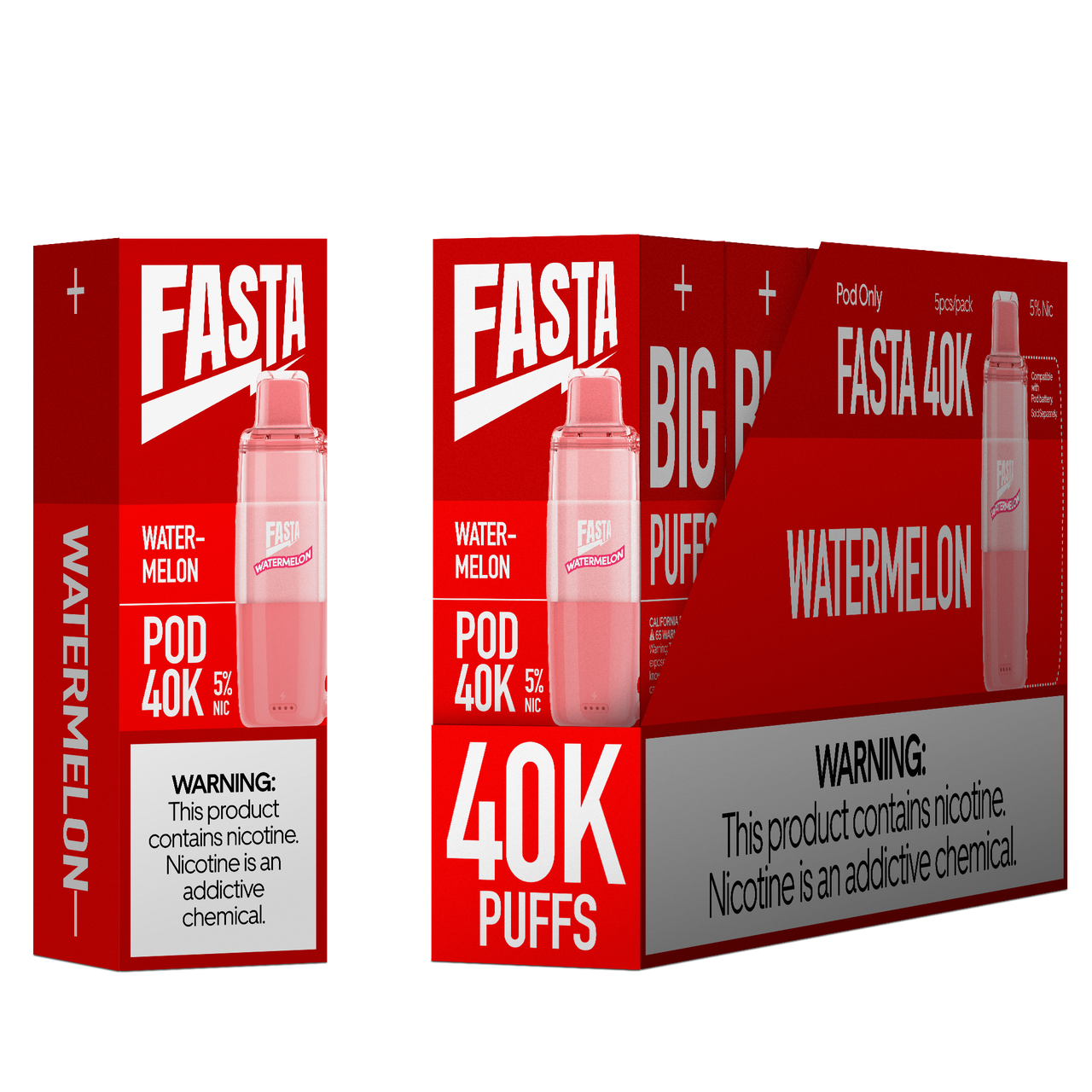 Fasta 40k Puffs Disposable Pods 5pk