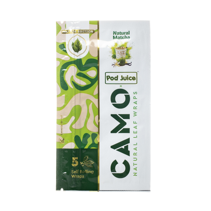 Camo Natural Wraps x Pod Juice - Matcha Edition 25pk