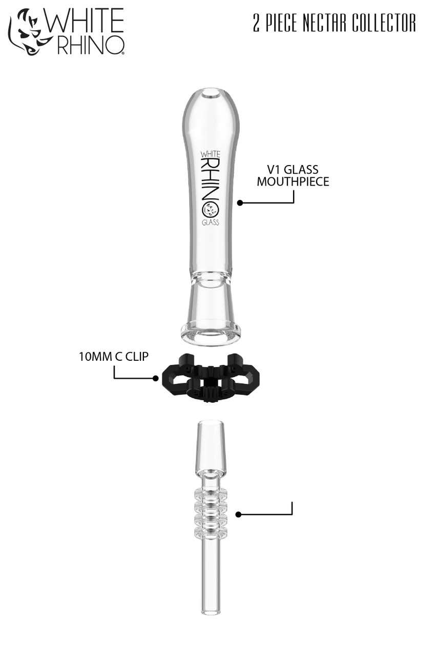 White Rhino 2 Piece 10mm Nectar Collector V1