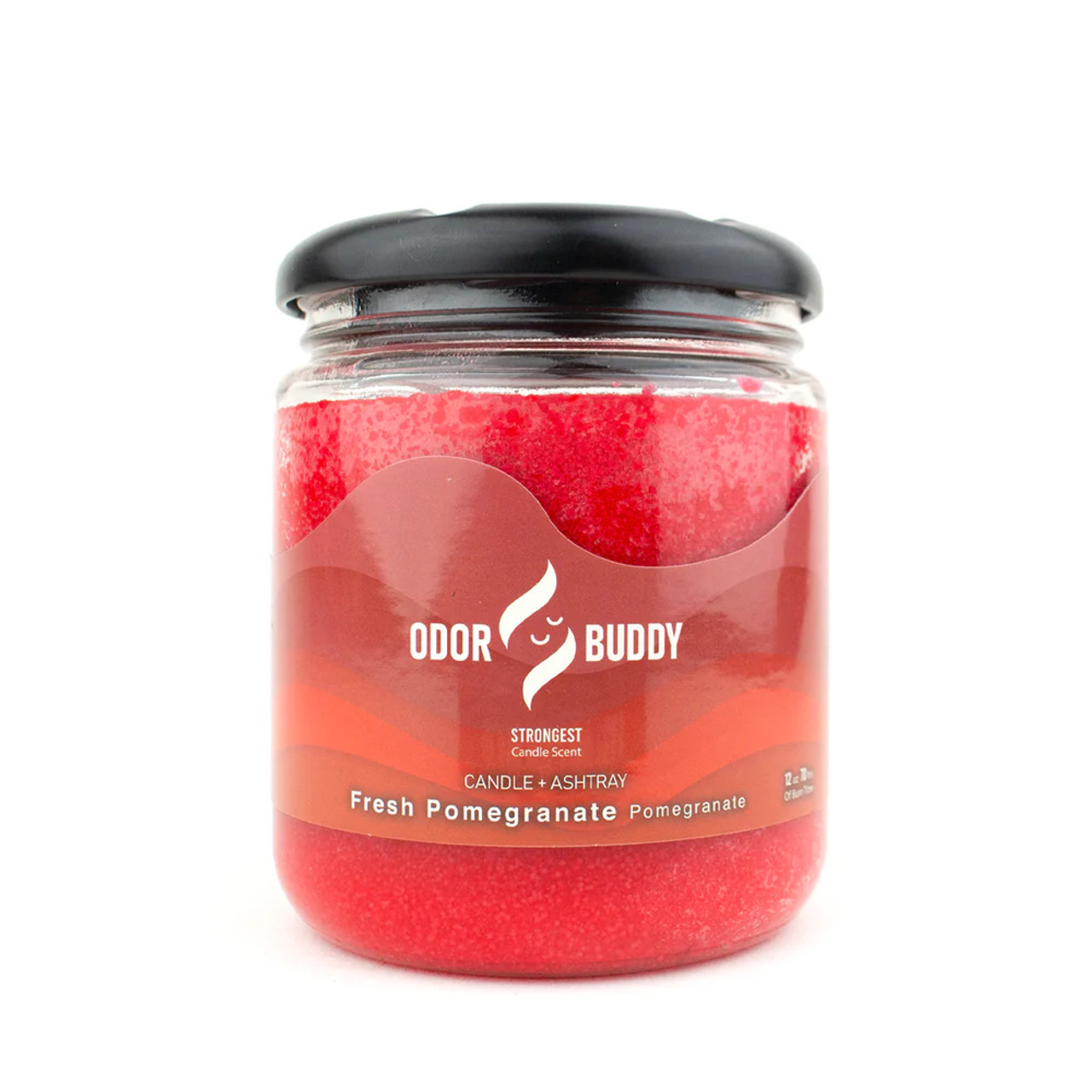 Odor Buddy Fresh Pomegranate Candle + Ashtray