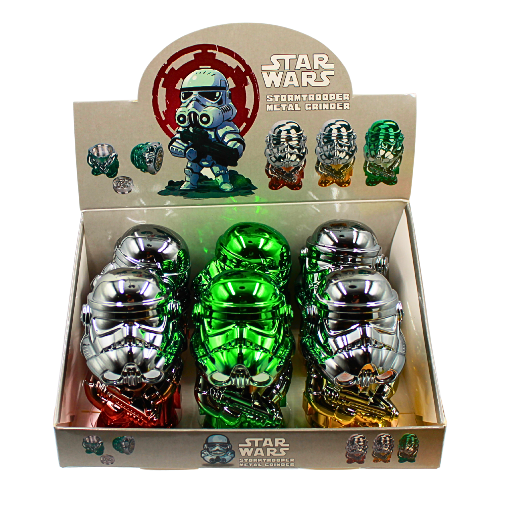 3 Part Space Soldier Herb Grinder Display 6ct