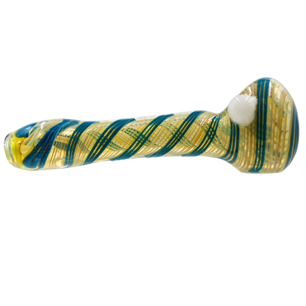 4.5" Gold Fumed Swirl Hand Pipe