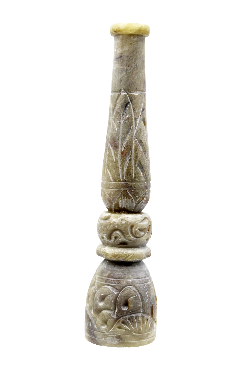 5.5" Carved Stone Chillum
