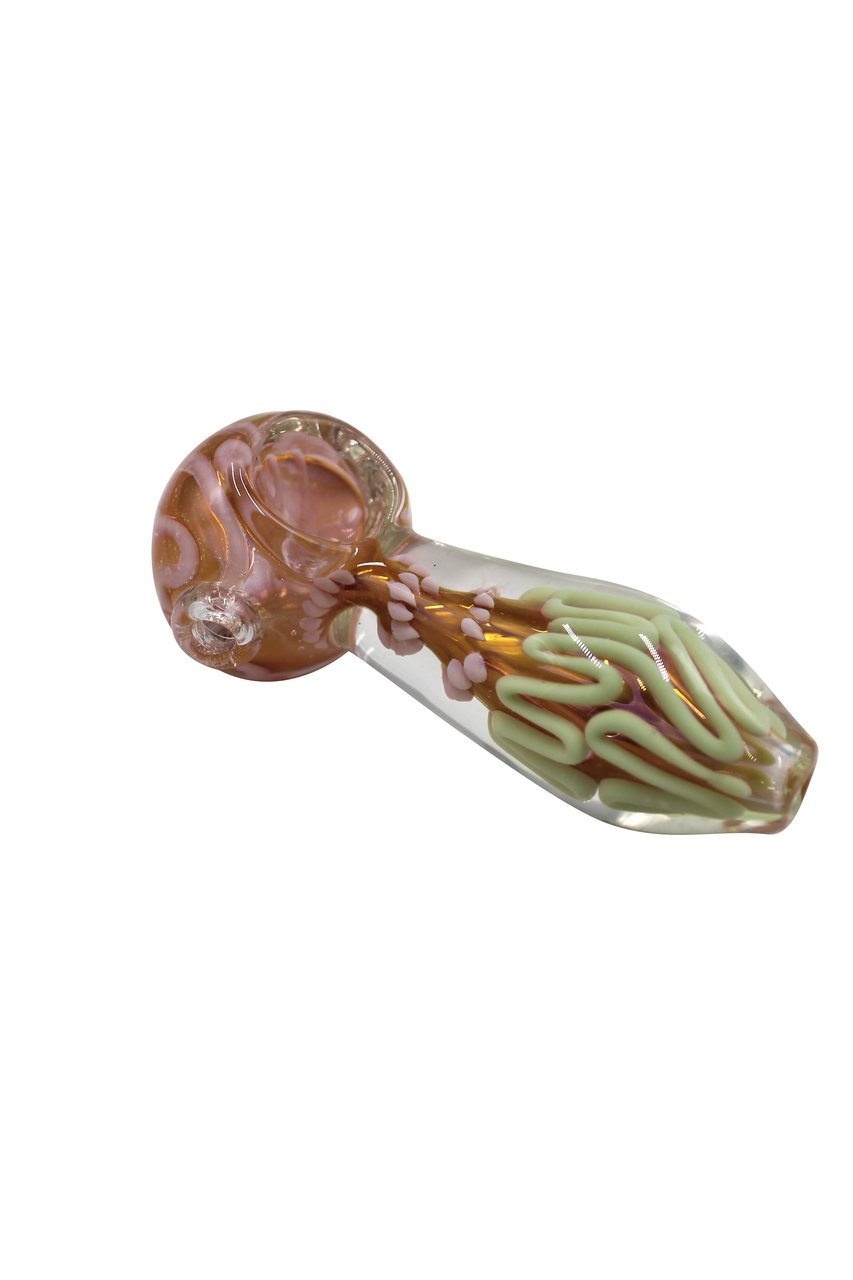 4.5" Gold with noodle design pipe