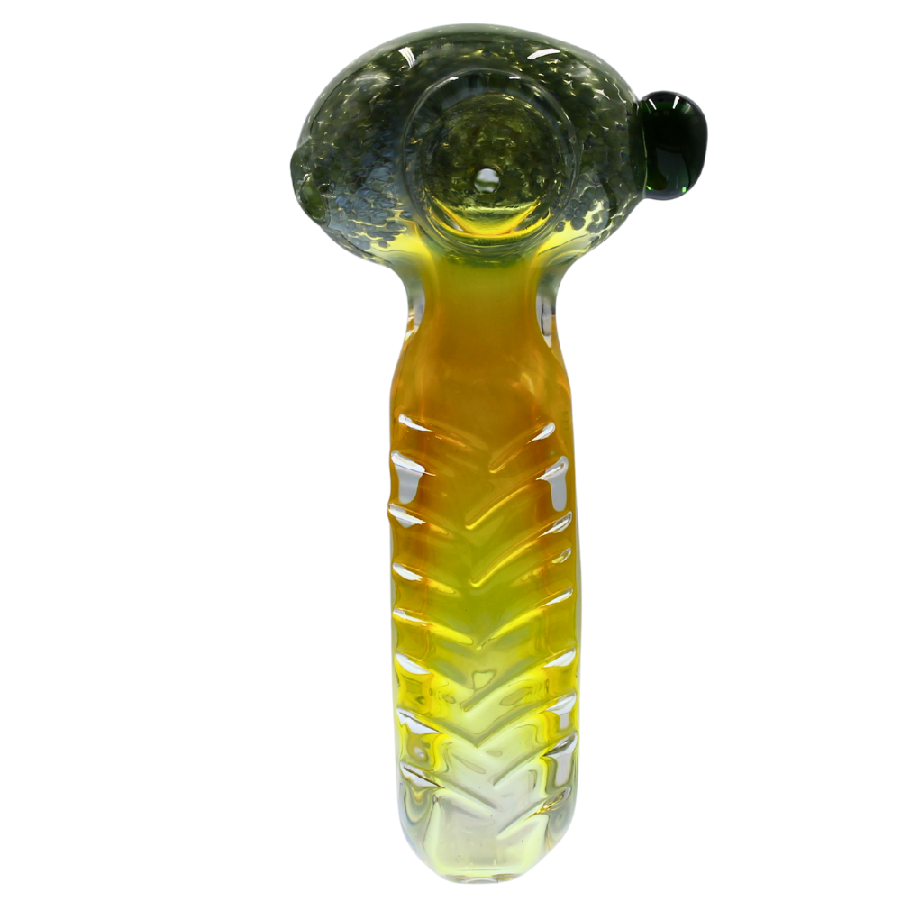 5" Silver Fumed Square and Frit Hand Pipe