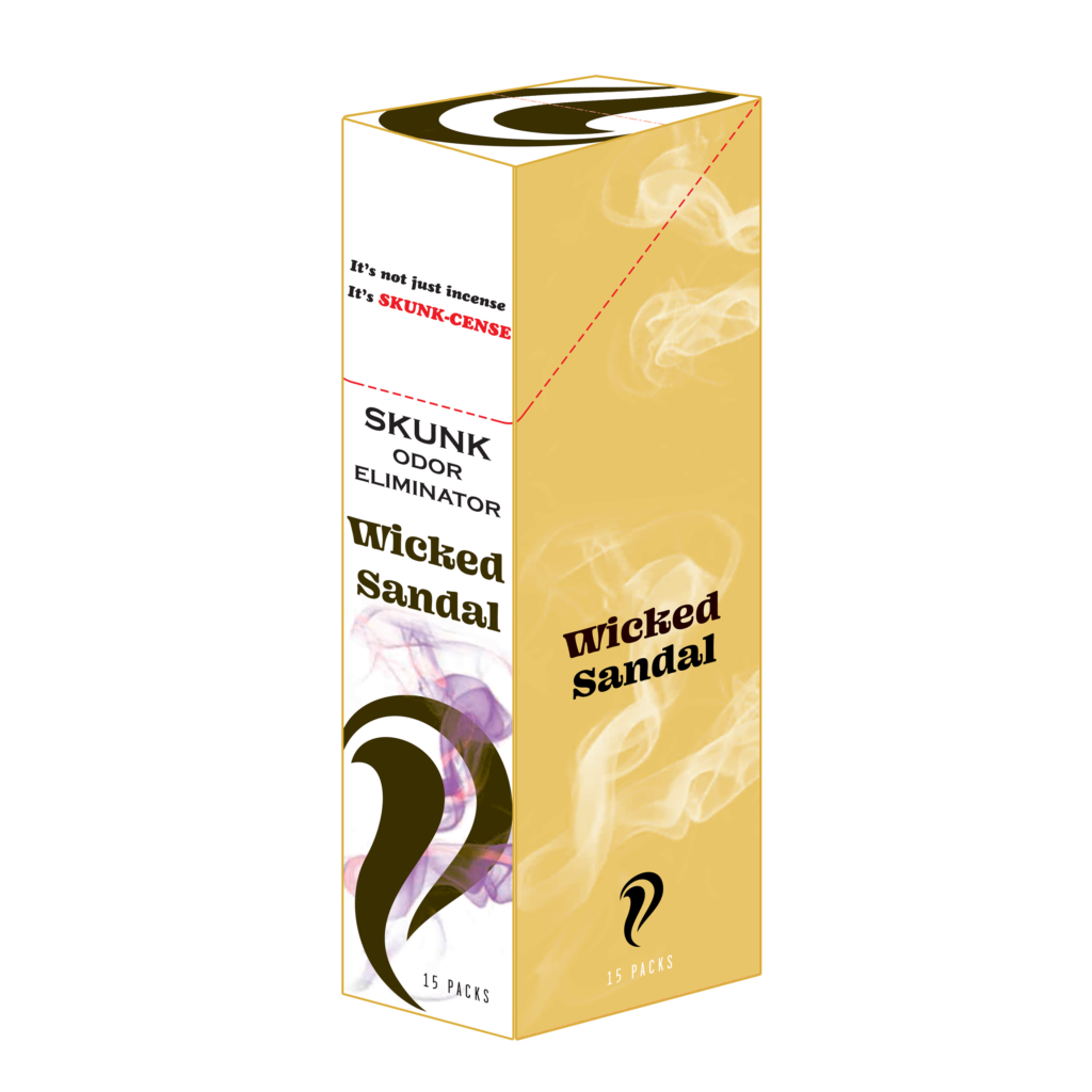 INS-21 Skunk Odor Eliminator Incense- WICKED SANDAL 15pk 12ct