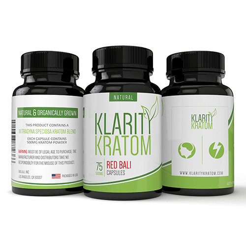 Klarity Kratom Red Bali 75ct Caps