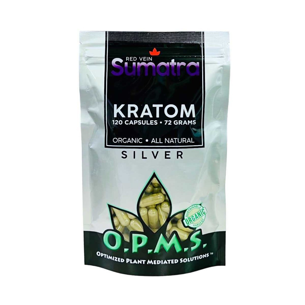 OPMS Silver Red vein Sumatra 120 caps