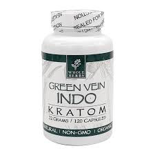 KR-WHC-204 Whole Herbs Kratom - Green Vein Indo 72g, 120 count bottle
