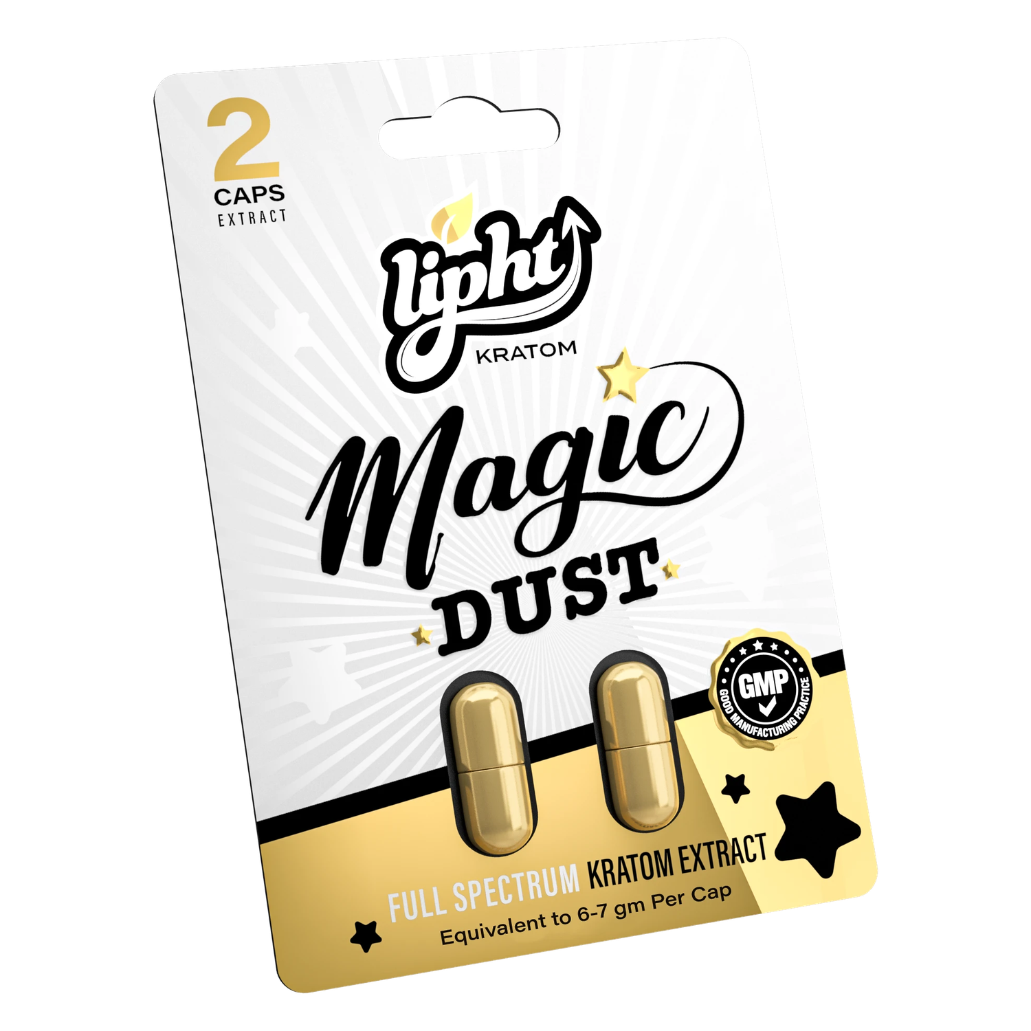 LIPHT KRATOM 2 Caps LIPHT Kratom Extract Magic Dust 2ct Capsules