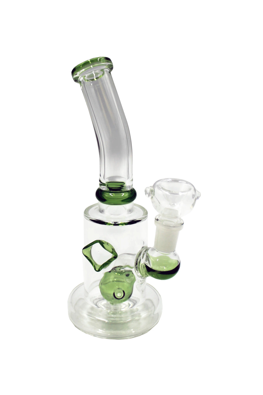 8in straight tube water pipe with perc