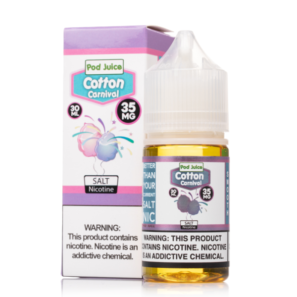 Pod Juice Cotton Candy TF 35mg Salt Nicotine 30ml