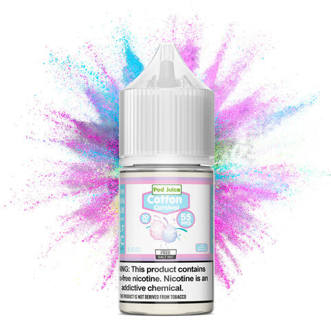 Pod Juice Cotton Candy TF 55mg Salt Nicotine 30ml