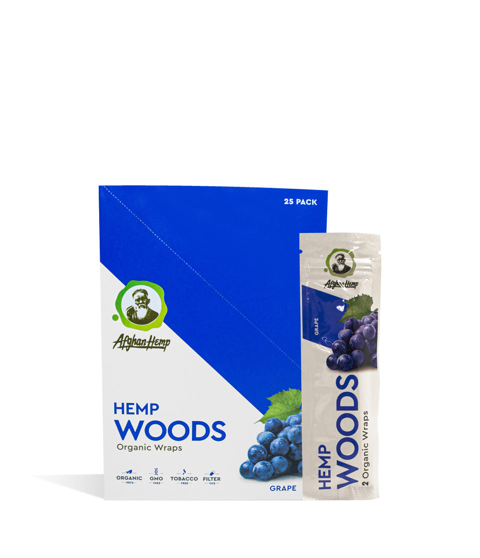 Afghan Hemp Woods Organic Wraps Grape 2ct 25pk