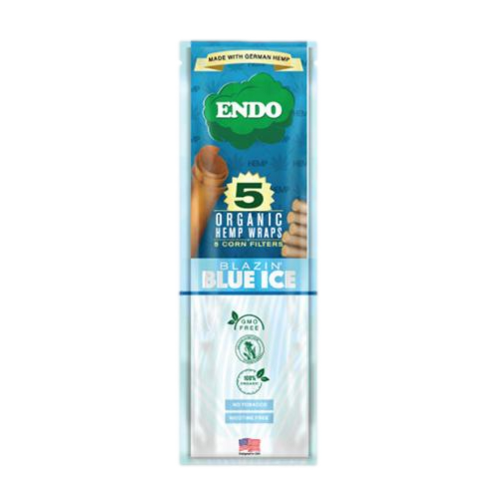 ENDO Hemp Wraps Corn Filter - Blazin Blue Ice 15ct