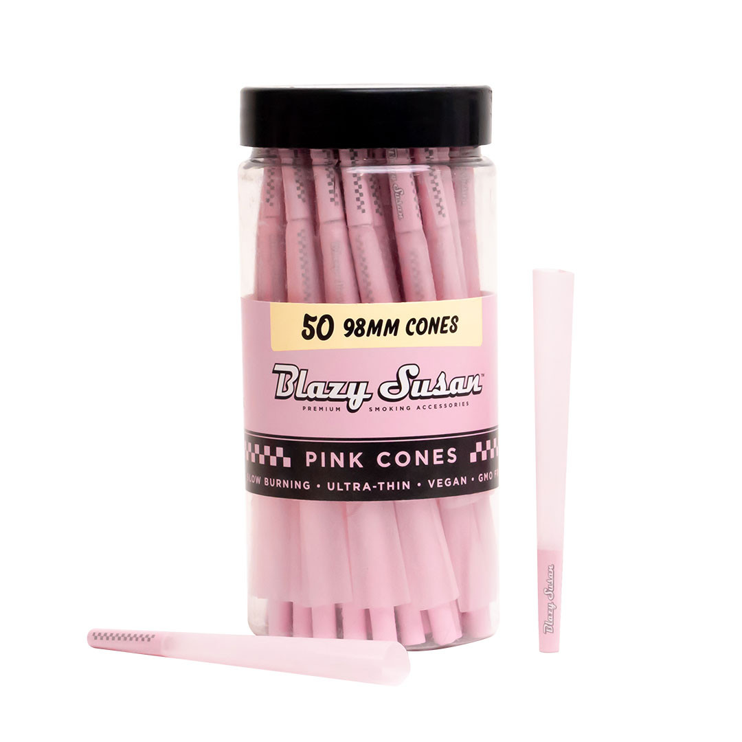 Blazy Susan 50 Count Pink Pre Rolled Cones