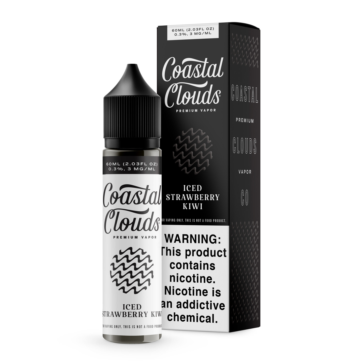 Coastal Clouds Iced Strawberry Kiwi- 60ml -3mg
