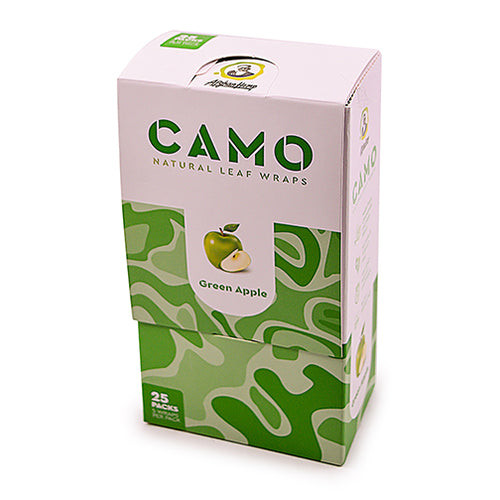Camo Natural Wraps - Green Apple 25pk