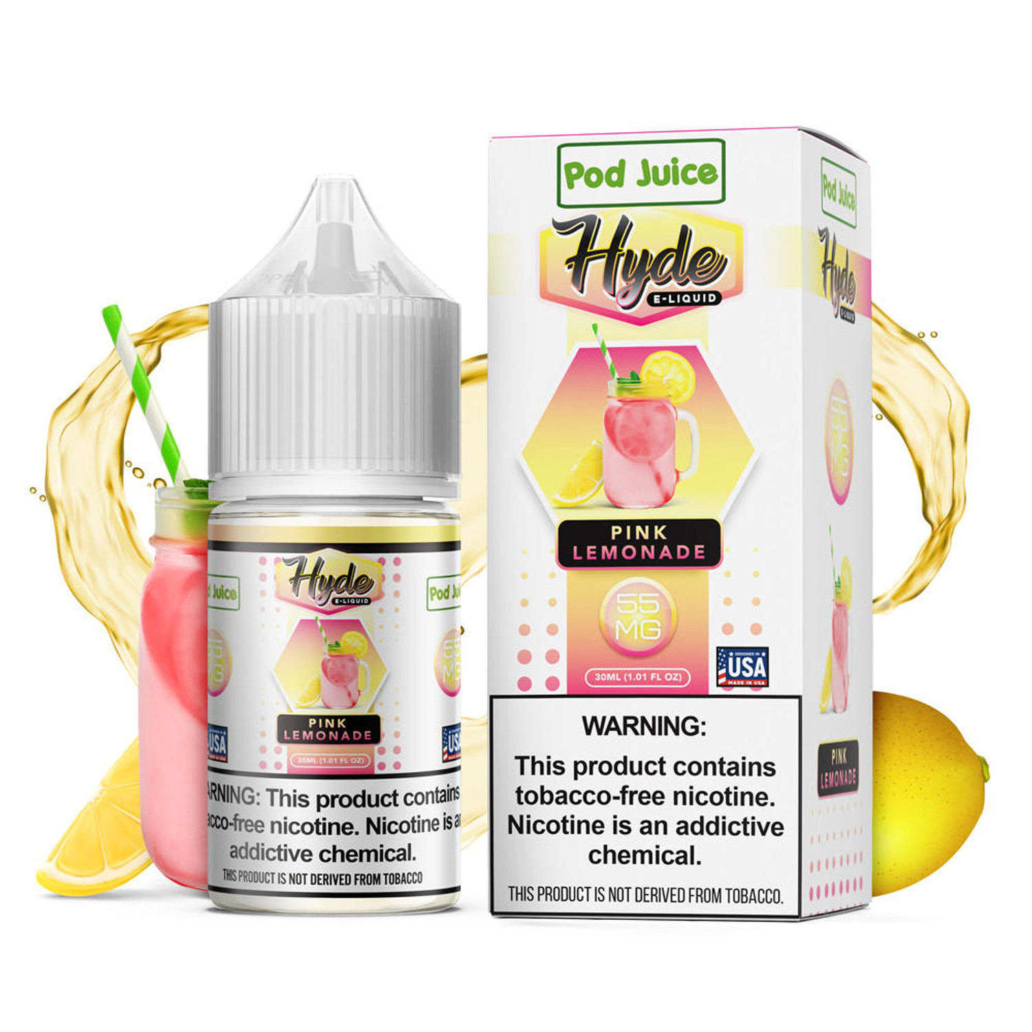 Hyde x Pod Juice Pink Lemonade TF 55mg Salt Nicotine 30ml