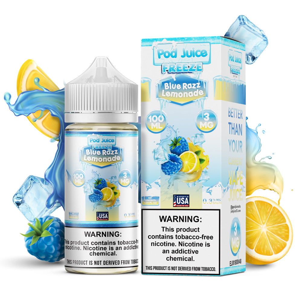 Pod Juice Blue Razz Lemonade Freeze 3mg (100ml)