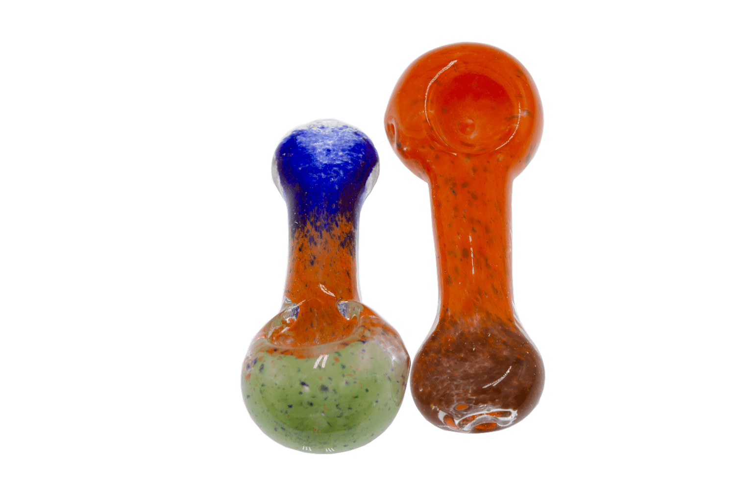 3.75" Multicolor Silver Fumed Hand Pipe 2pk
