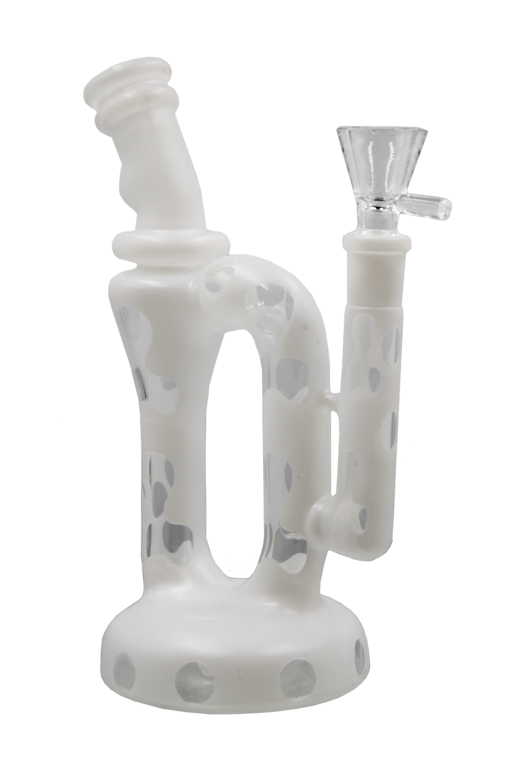 9" Frosted Handle Base Mini Water Pipe
