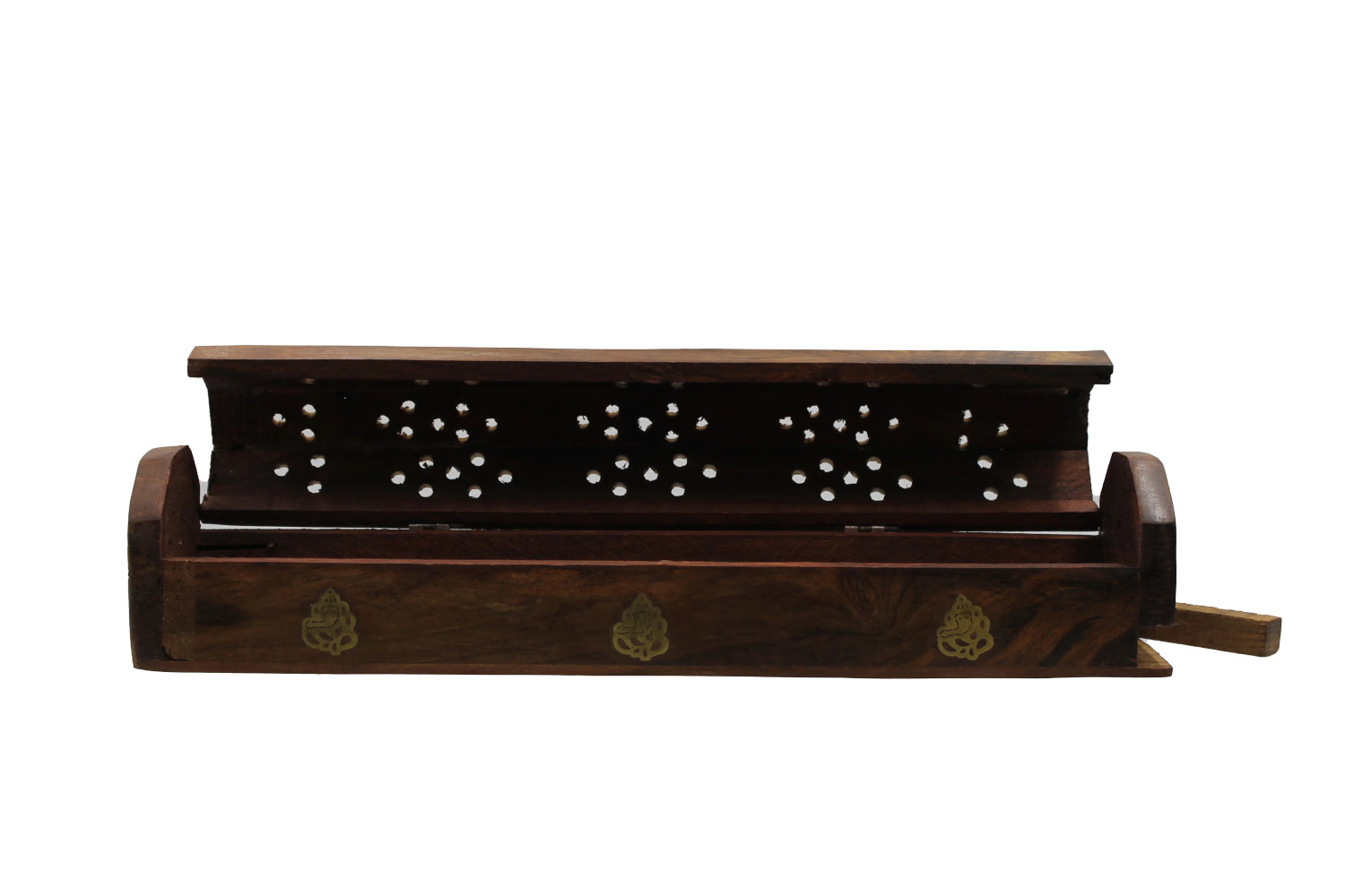 Dark Brown Coffin Box w/Symbols