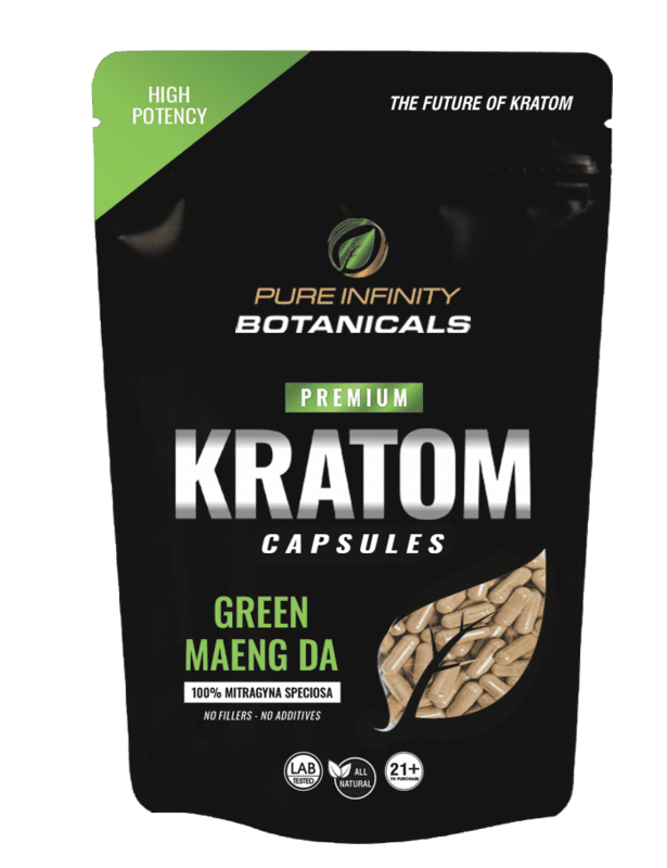 Pure Infinity Kratom Capsules Green Maeng Da 250caps