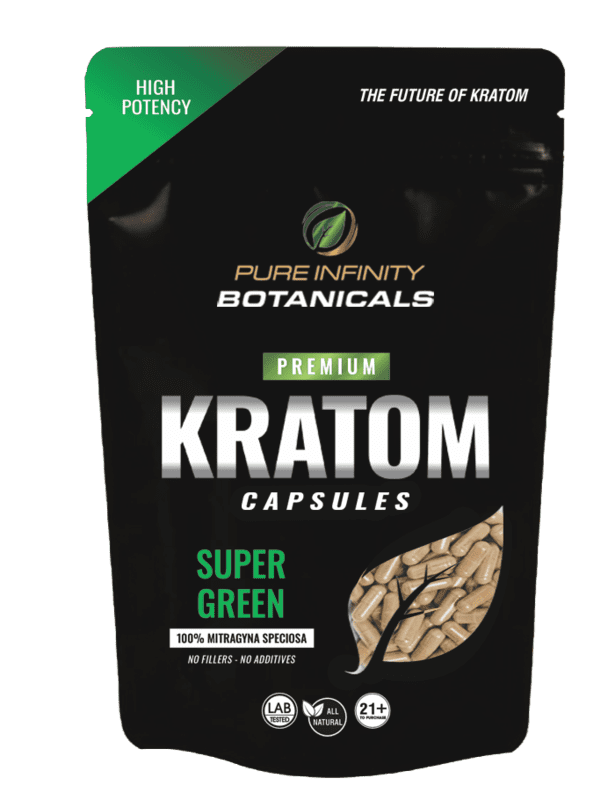 Pure Infinity Kratom Capsules Super Green 50caps
