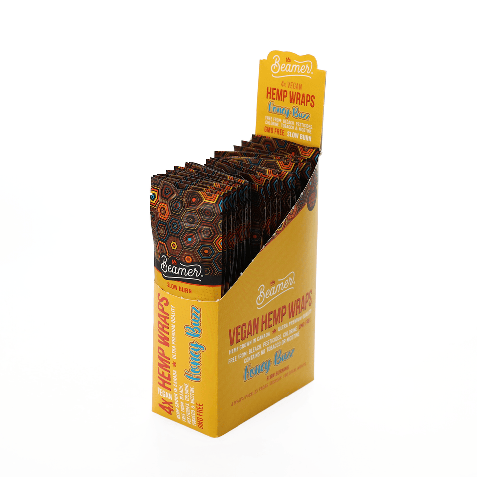 Beamer Vegan Hemp Wraps- Honey Buzz 4ct 25pk