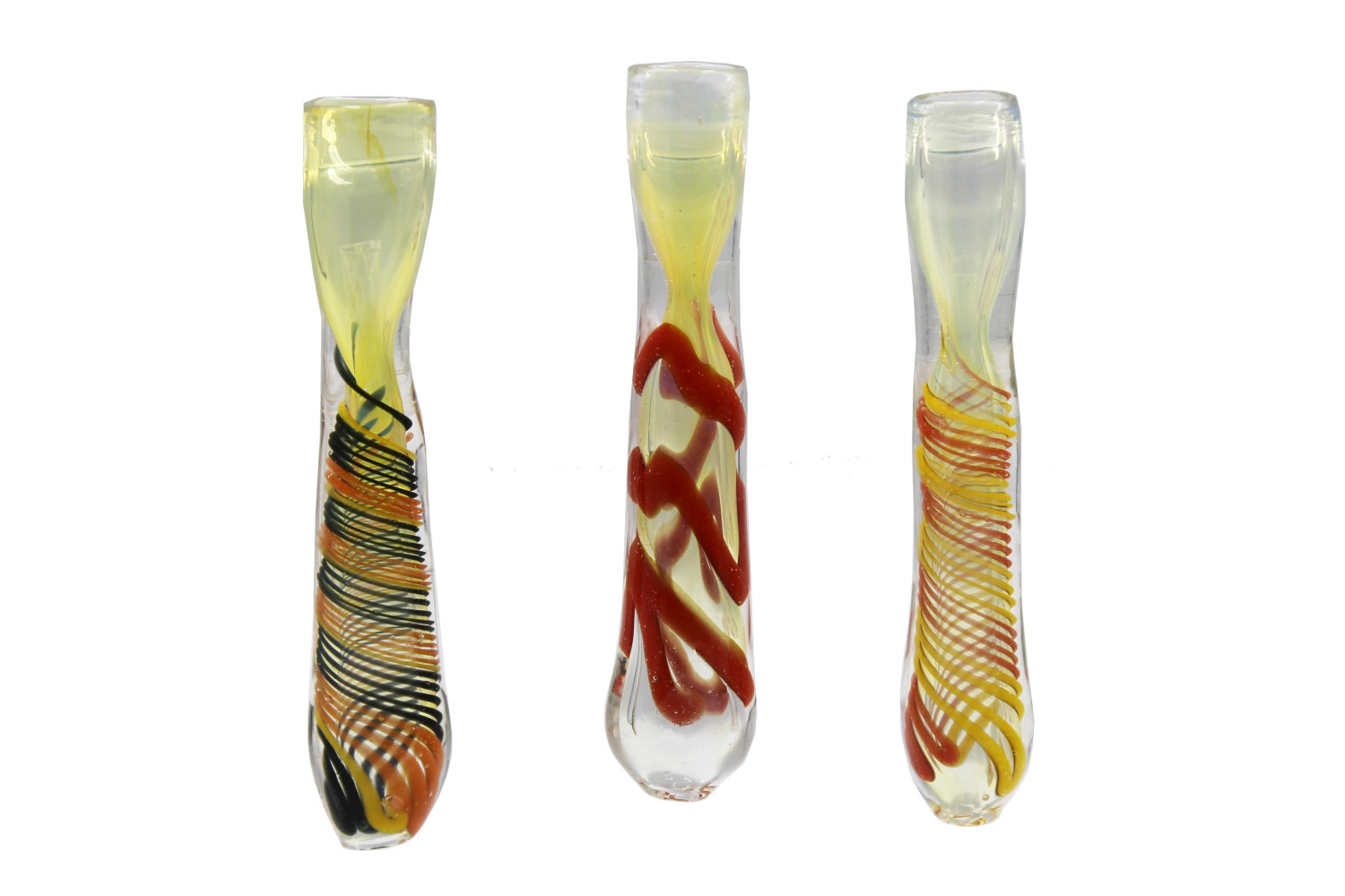 3.5" Silver Fumed Mix Chillum Style #3