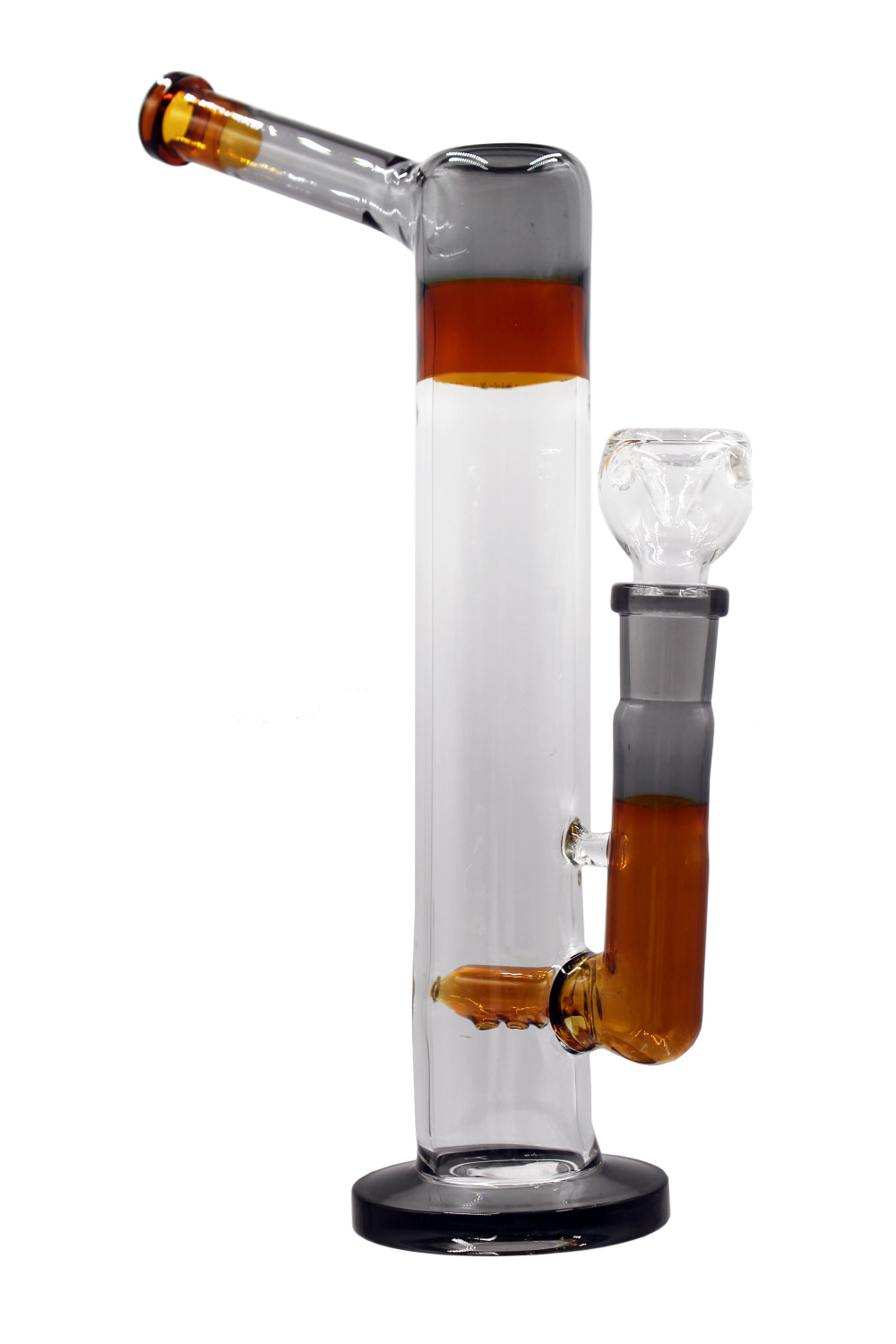 12" Stemless Straight Water Pipe w/ color accent
