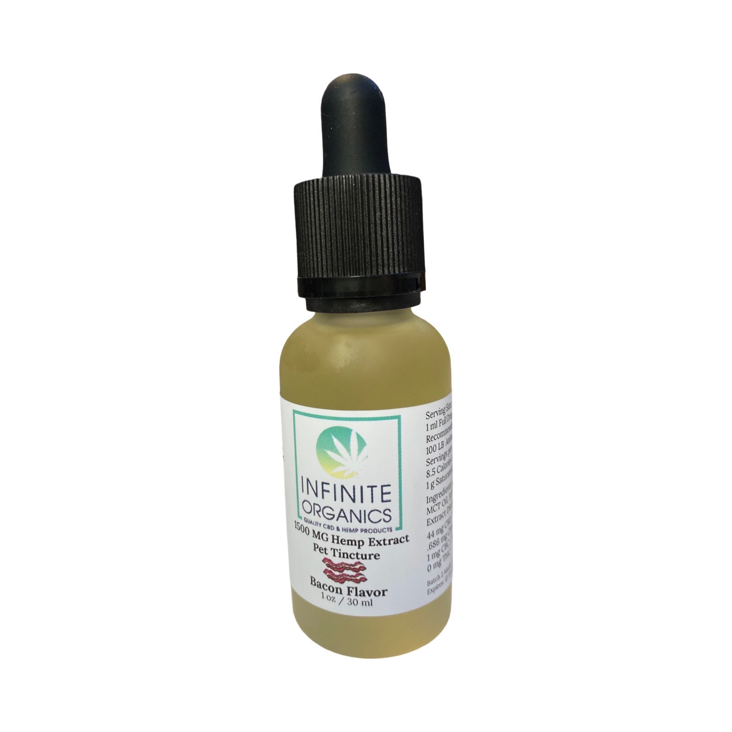 Infinite Organics - Pet Tincture 1500mg - Bacon Flavor