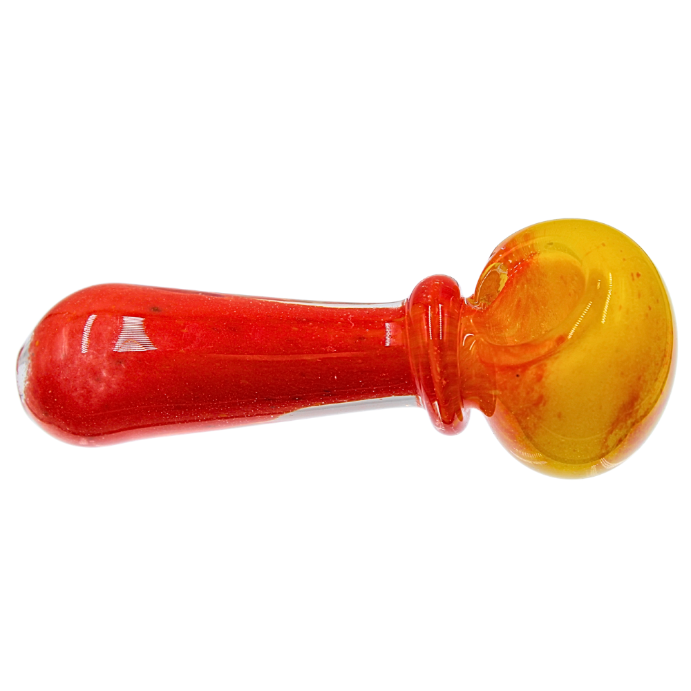 4" Silver Fumed Two Tone Frit Hand Pipe