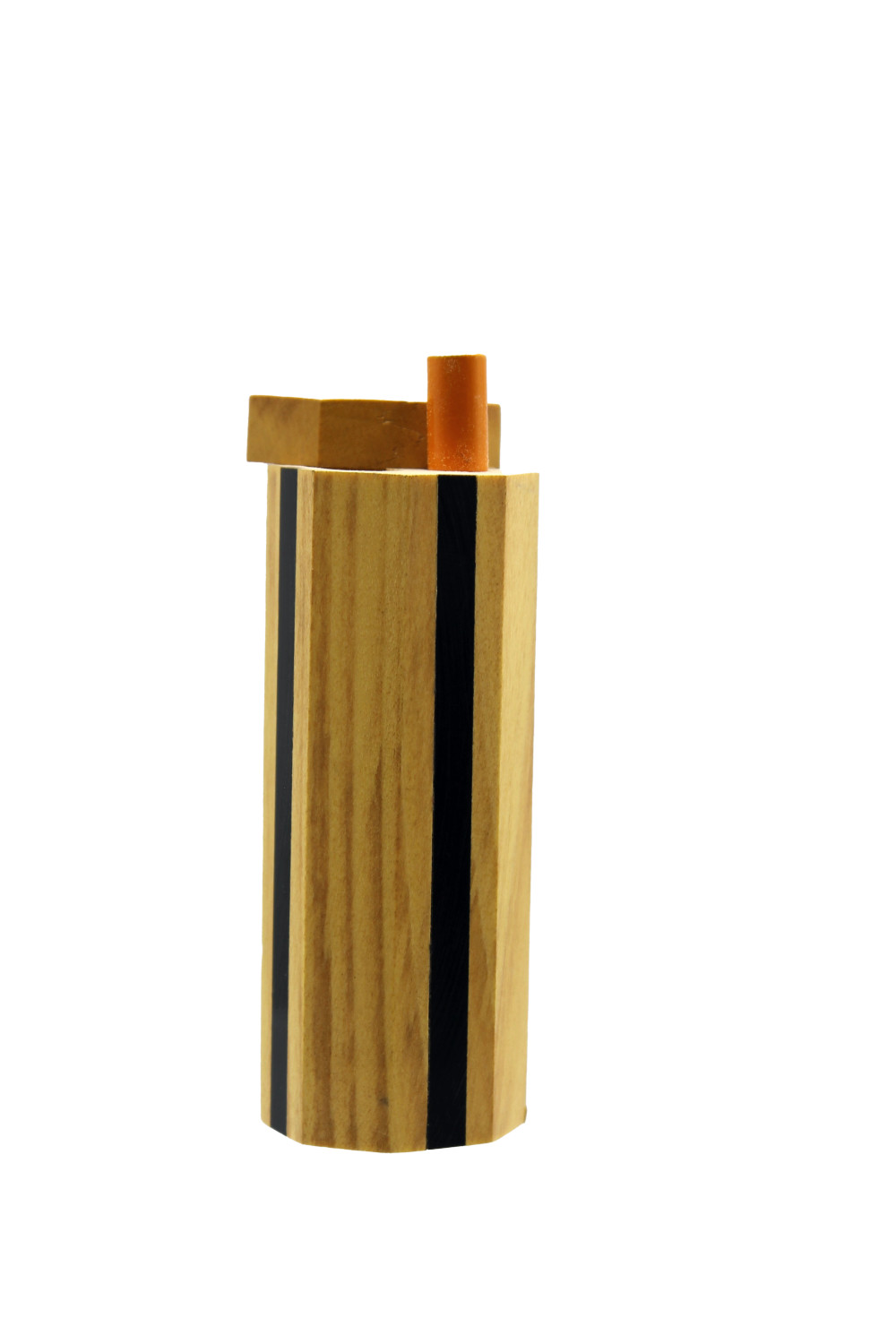 4" Octagonal Wood Dugout w/ Metal Cig