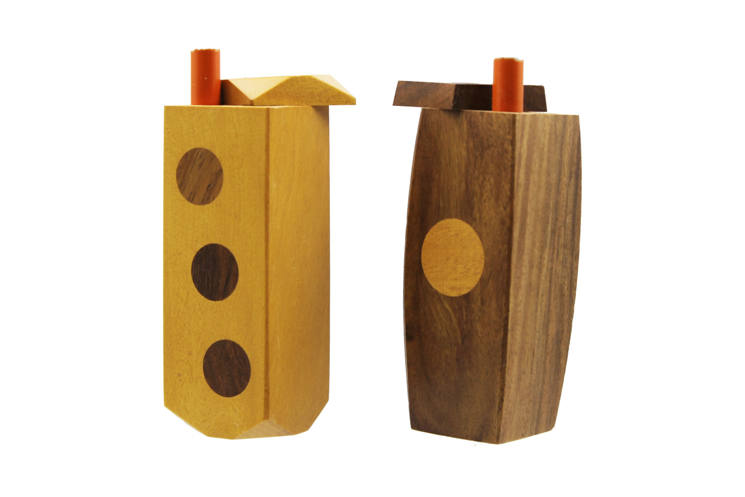 4" Wood Trapezoidal Shape Dugout w/ Metal Cig