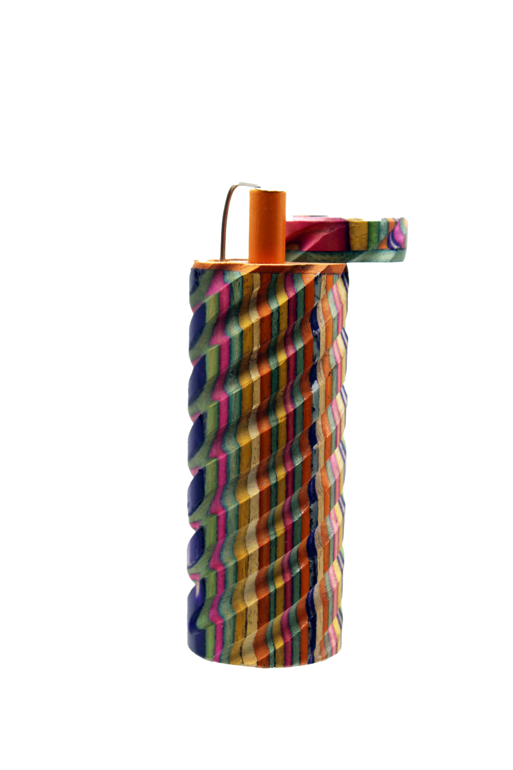 4" Rainbow Swirl Tower Dugout w/ metal cig