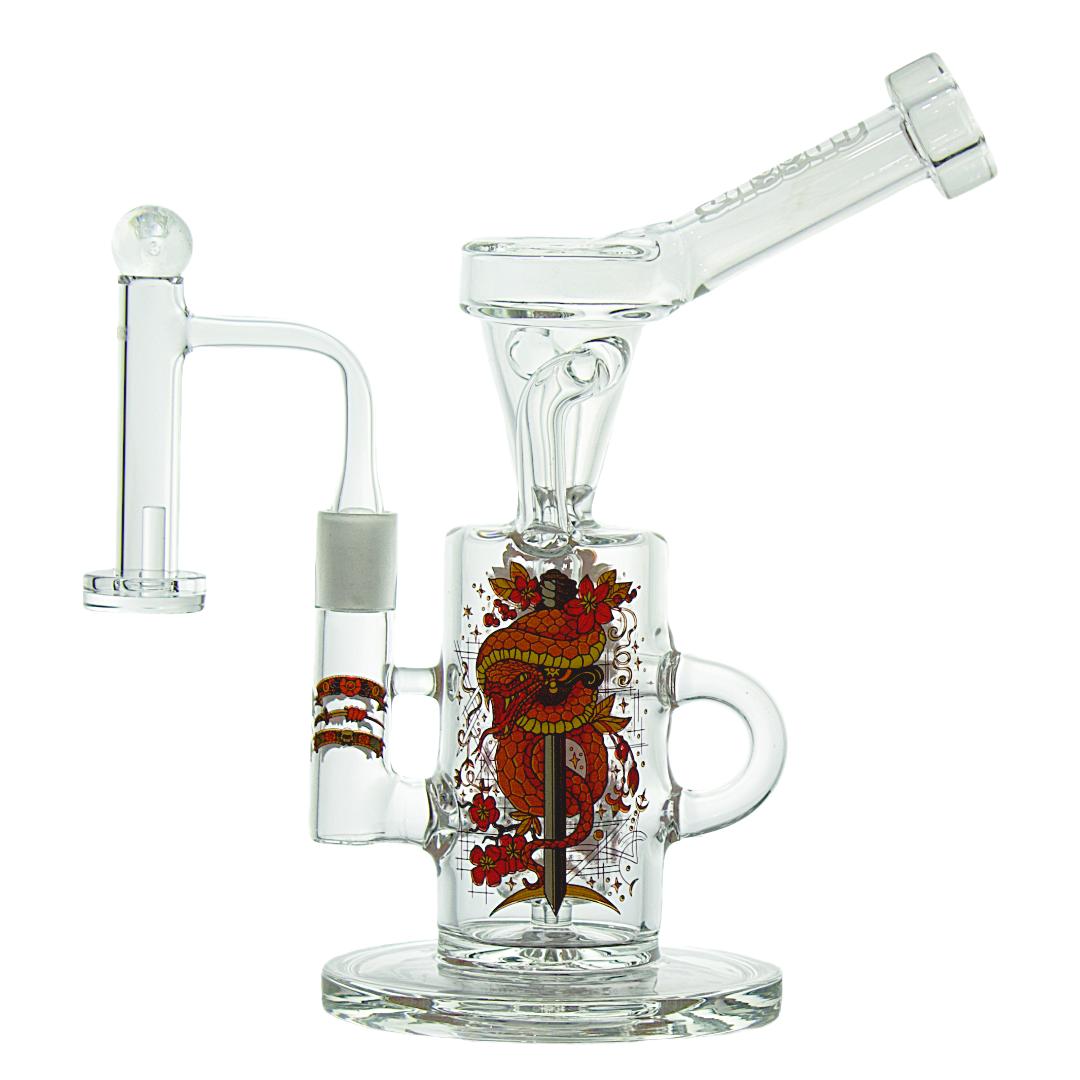Crooks Clear Edition - 10 " Recycler Rig w/ gridded perculator
