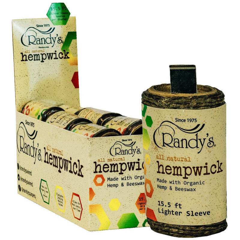 Randy's Lighter Sleeve Hemp Wick 18ct Display