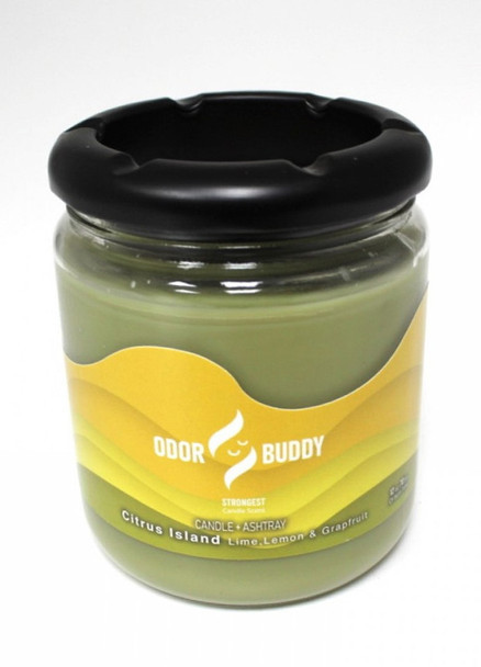 Odor Buddy Citrus Island Candle + Ashtray