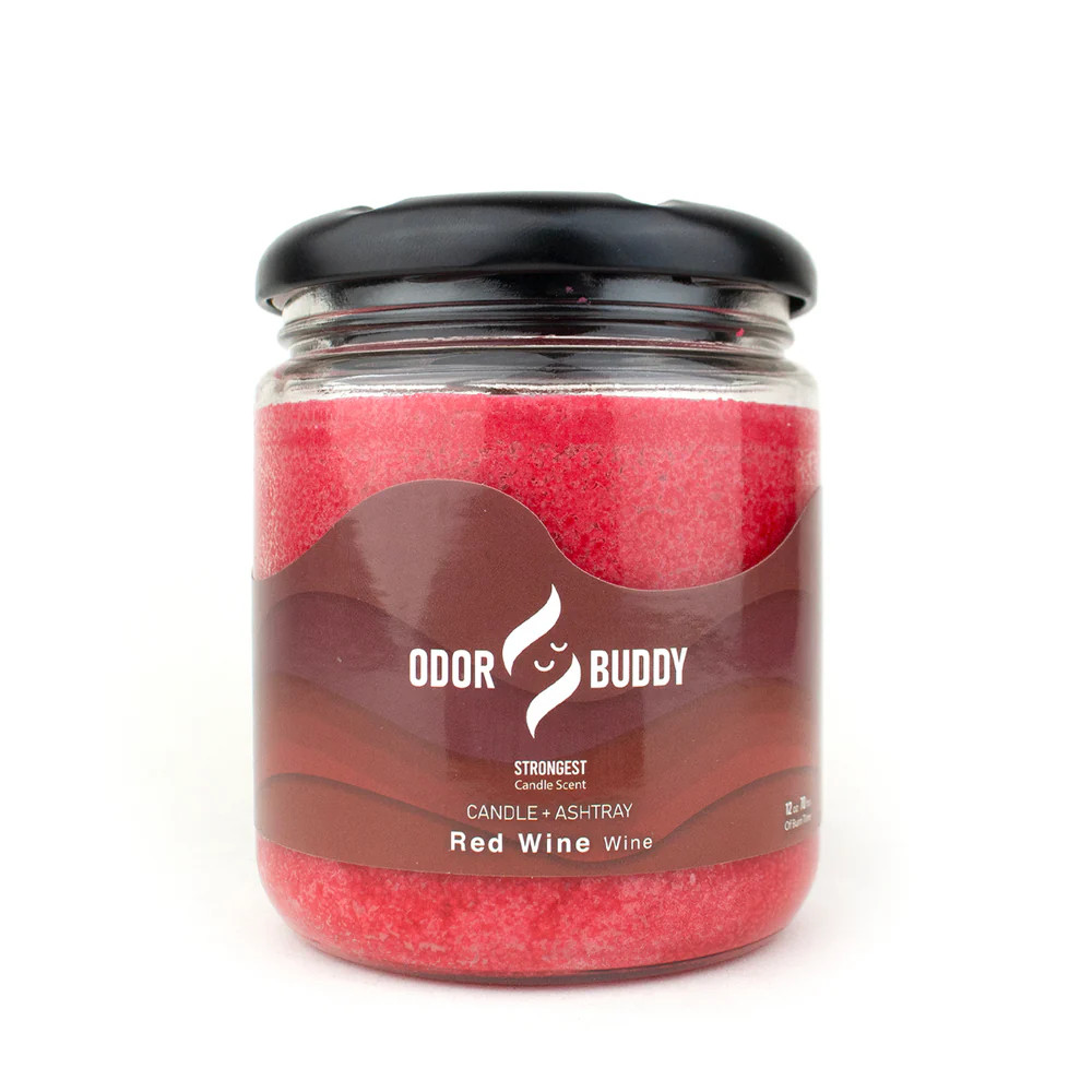 Odor Buddy Red Wine Candle + Ashtray
