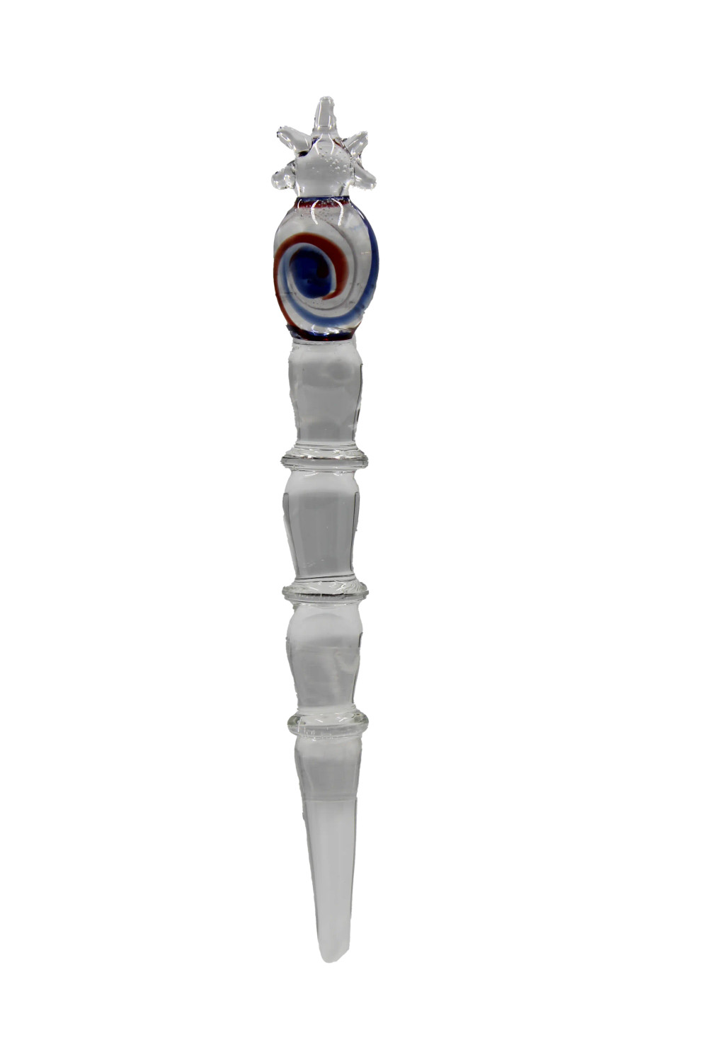 3.5" Clear swirl glass Dabber