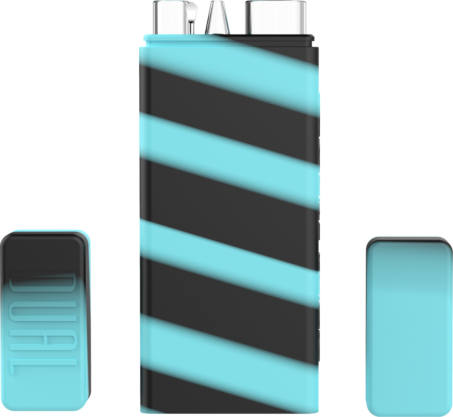 Dual Container with QUARTZ Glass Straw and Chillum
