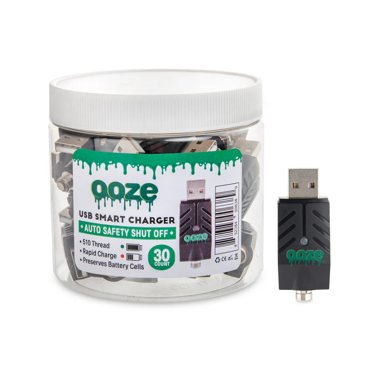 OOZ-005 Ooze Smart USB Chargers Jar 30ct