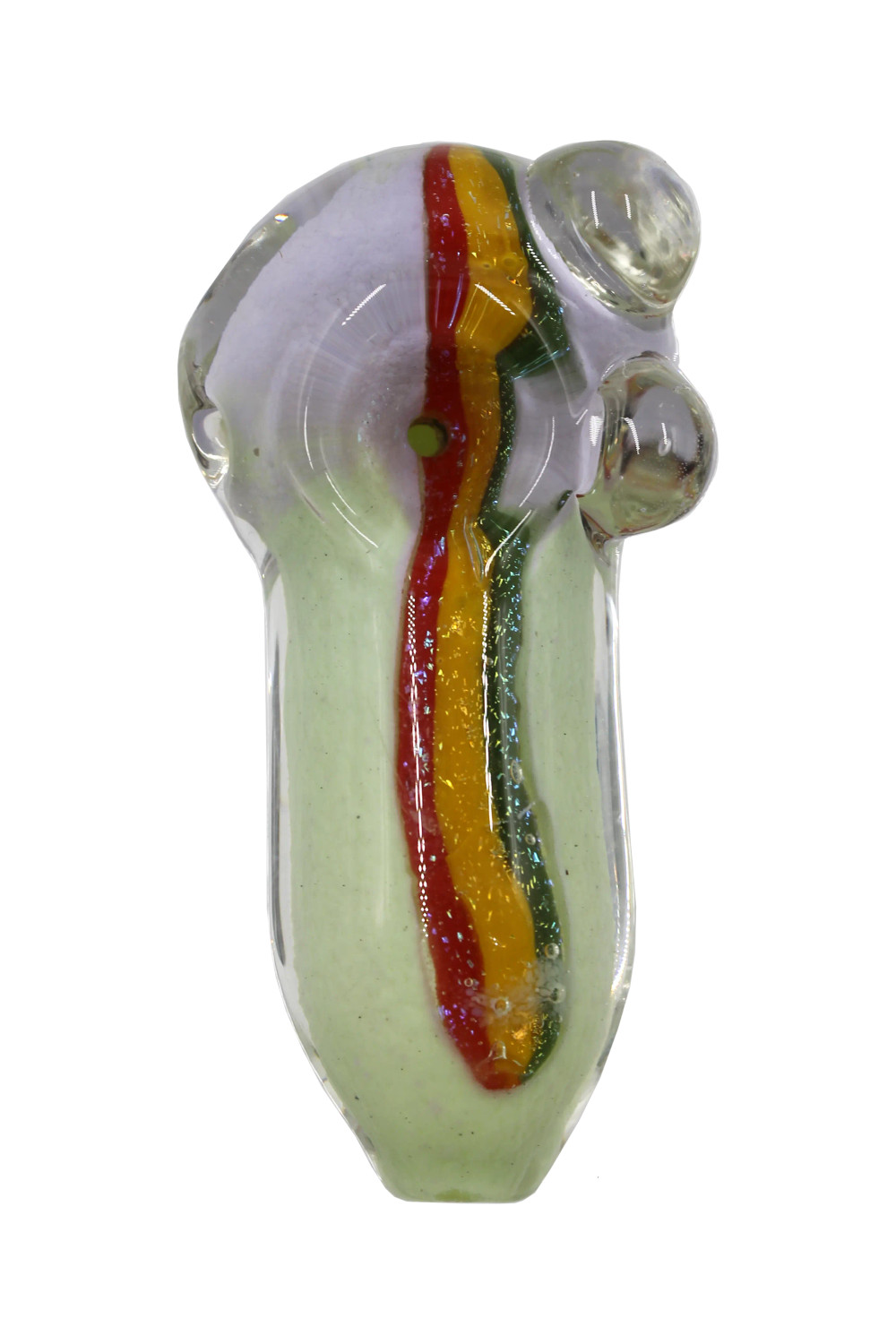 3.5" slime frit rasta dichro art heavy pipe